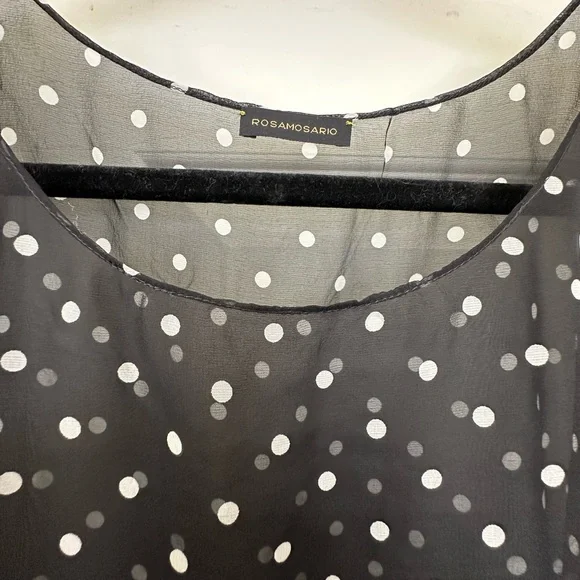 Rosamosario 100% Silk Georgette Polka Dot Lounge Set French Lace Luxury Lounge - Picture 11 of 17